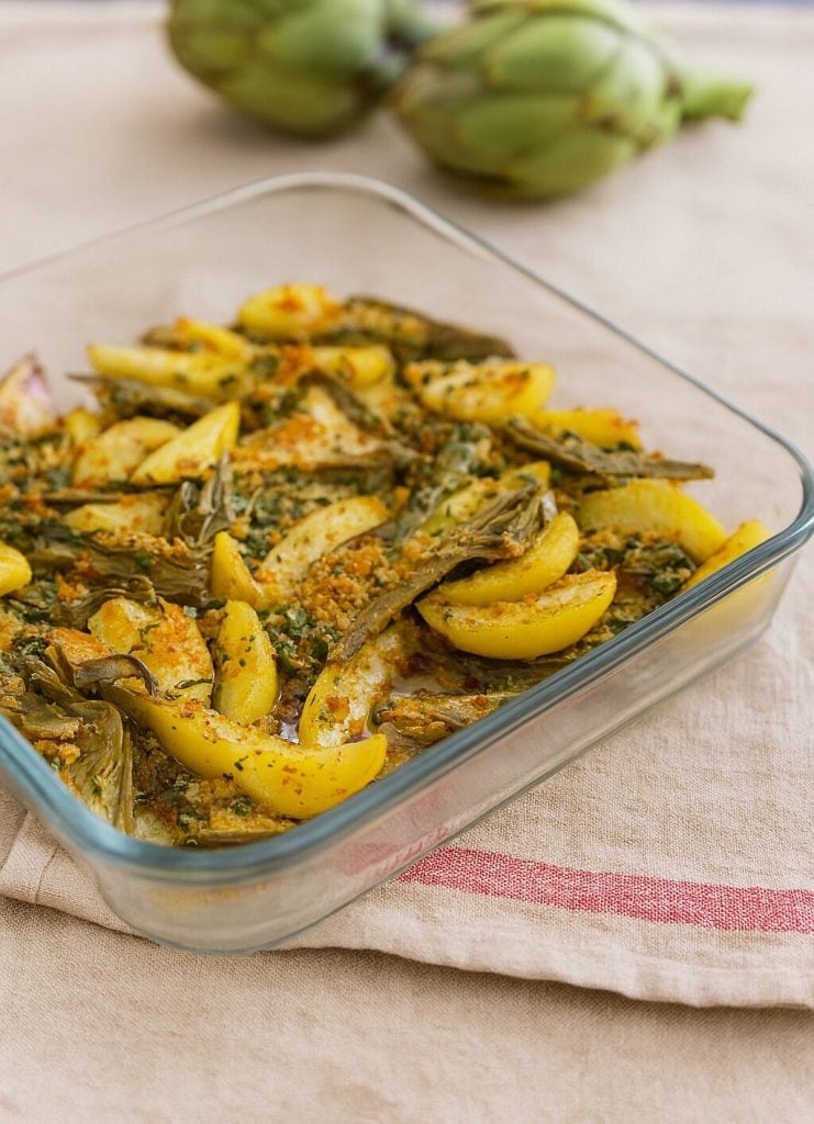 batatas e alcachofras