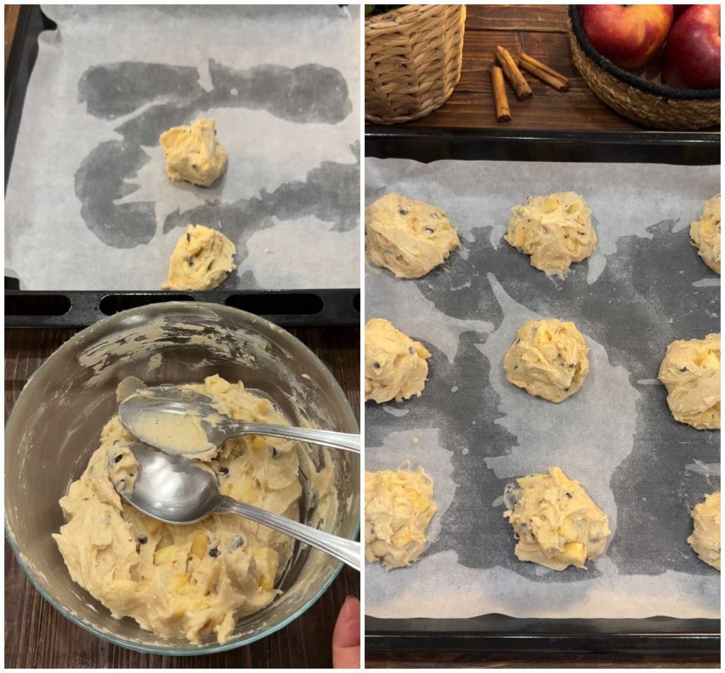 biscoitos com maçãs macios