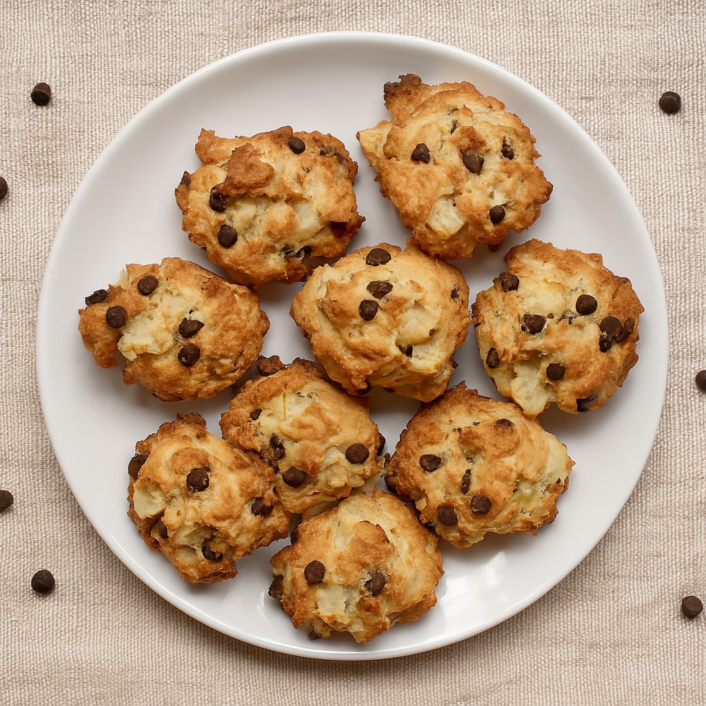 biscoitos com pera e chocolate na fritadeira elétrica