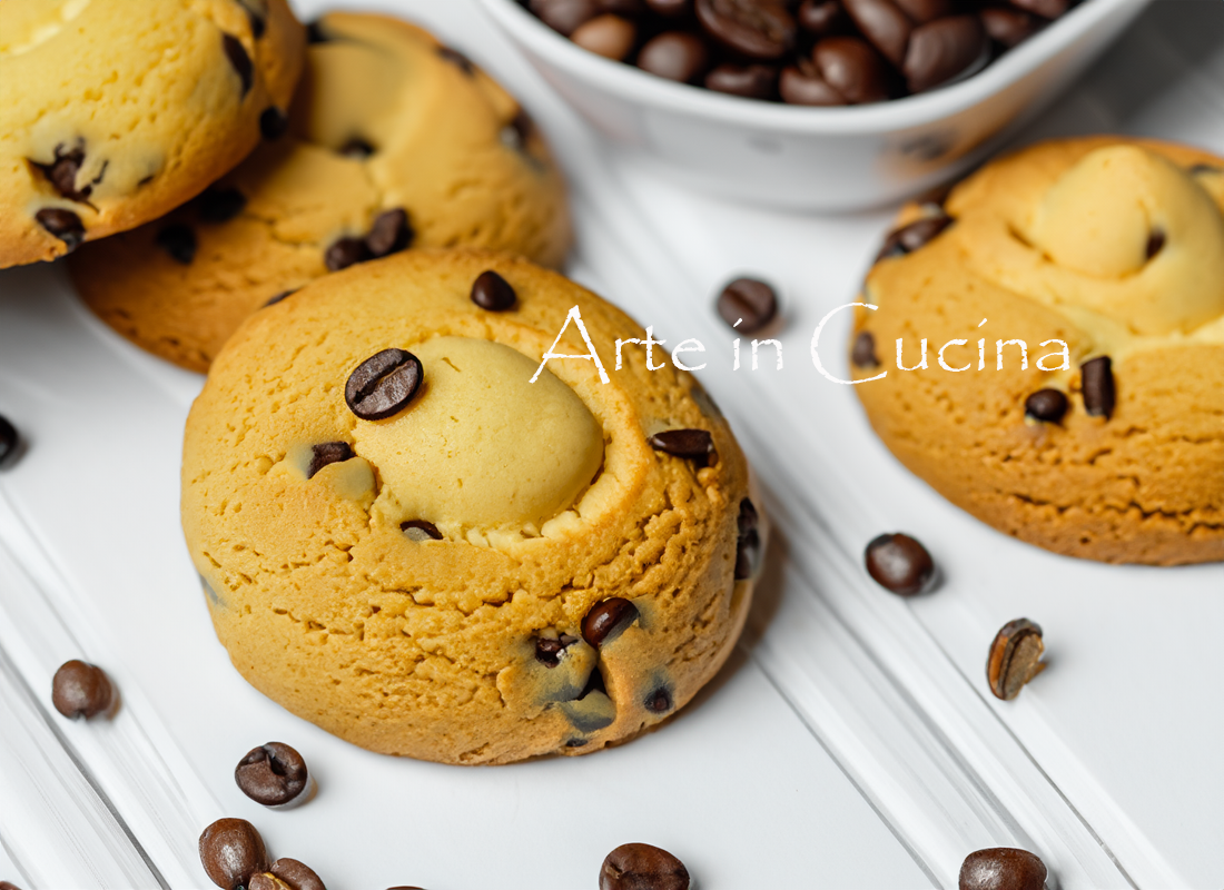 Biscoitos com creme de café