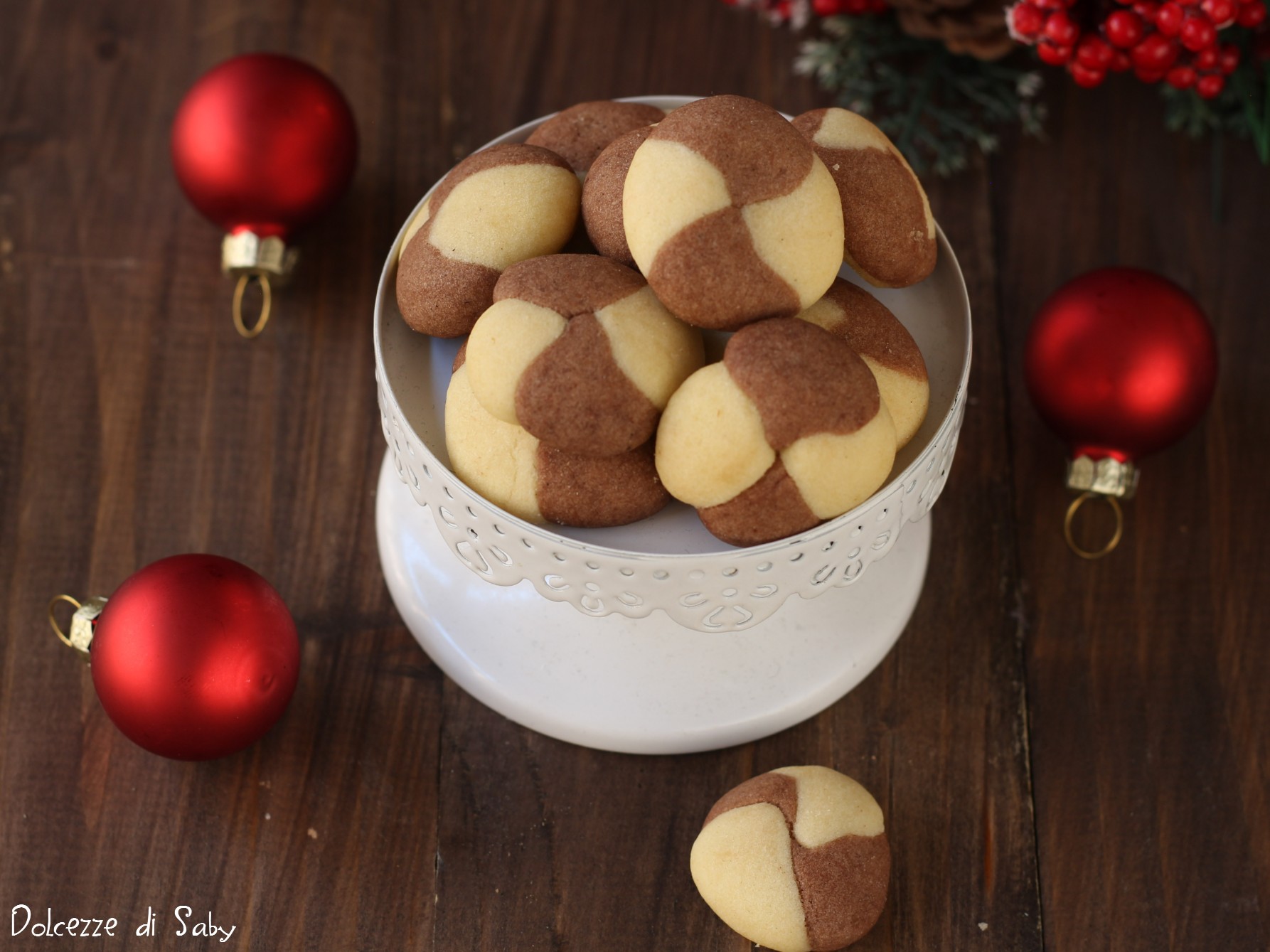 Biscoitos marmorizados