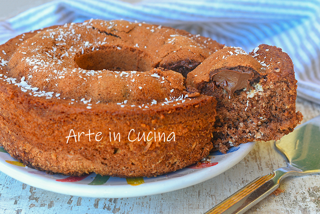 Bolo de Cacau, Coco e Nutella