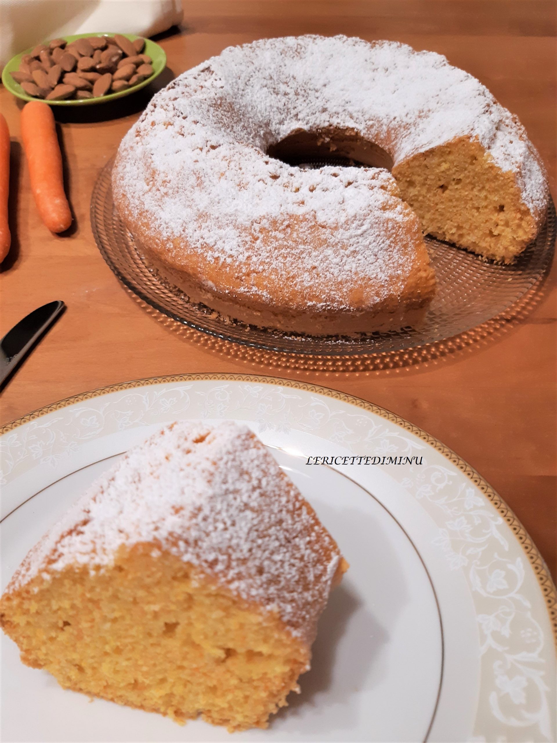 Bolo de cenoura e limão