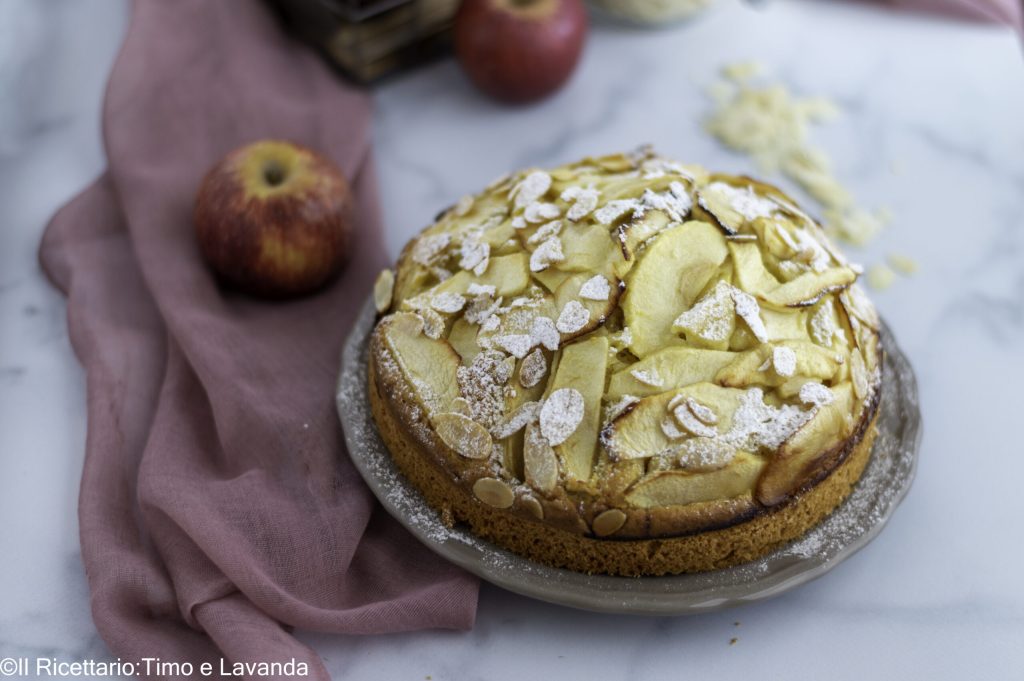 bolo de maçã e amêndoas