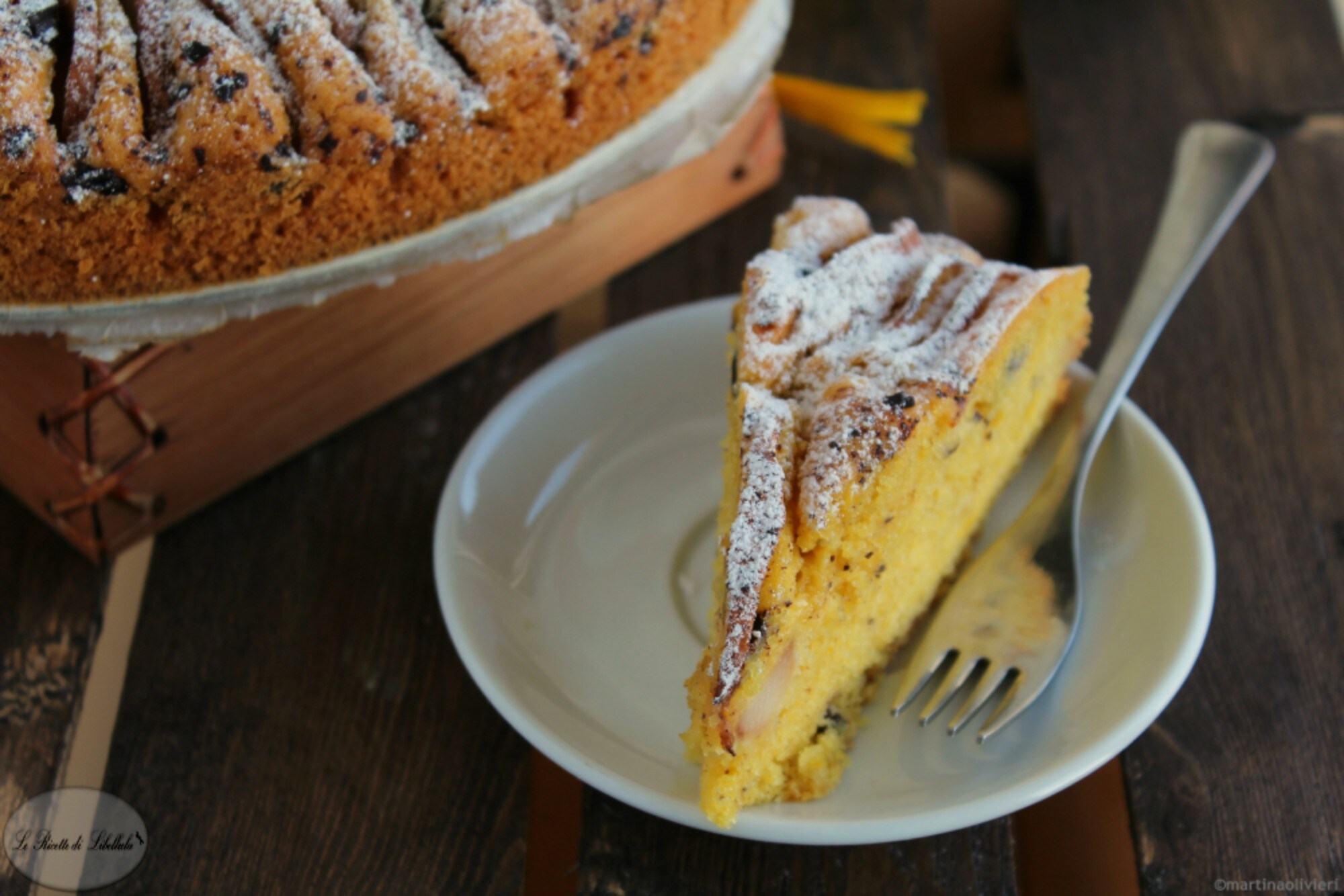 Bolo de pêra e chocolate