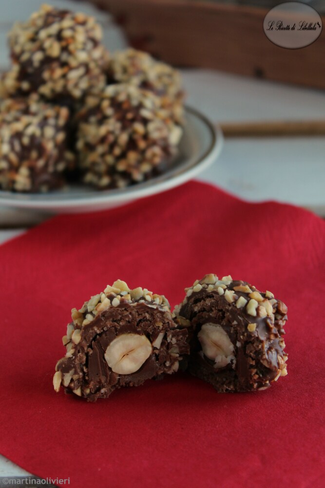 Bombons com coração de avelã