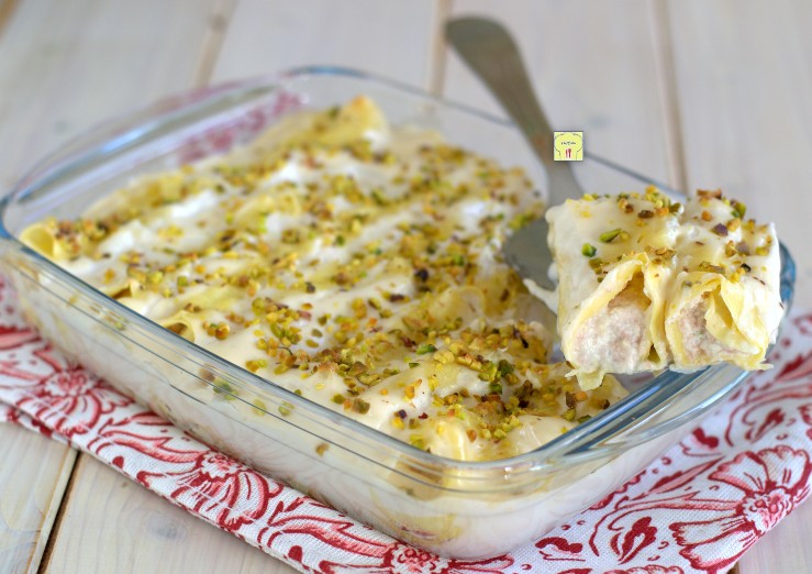 Cannelloni com mortadela e ricota