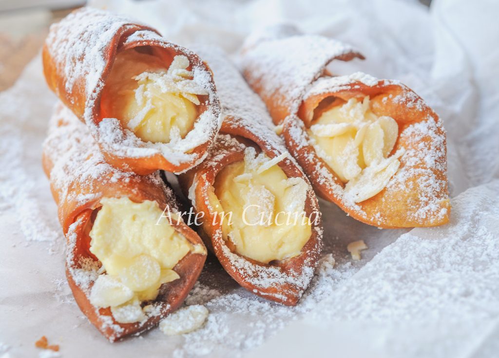 Cannoli com creme de amêndoas receita fácil vickyart arte na cozinha