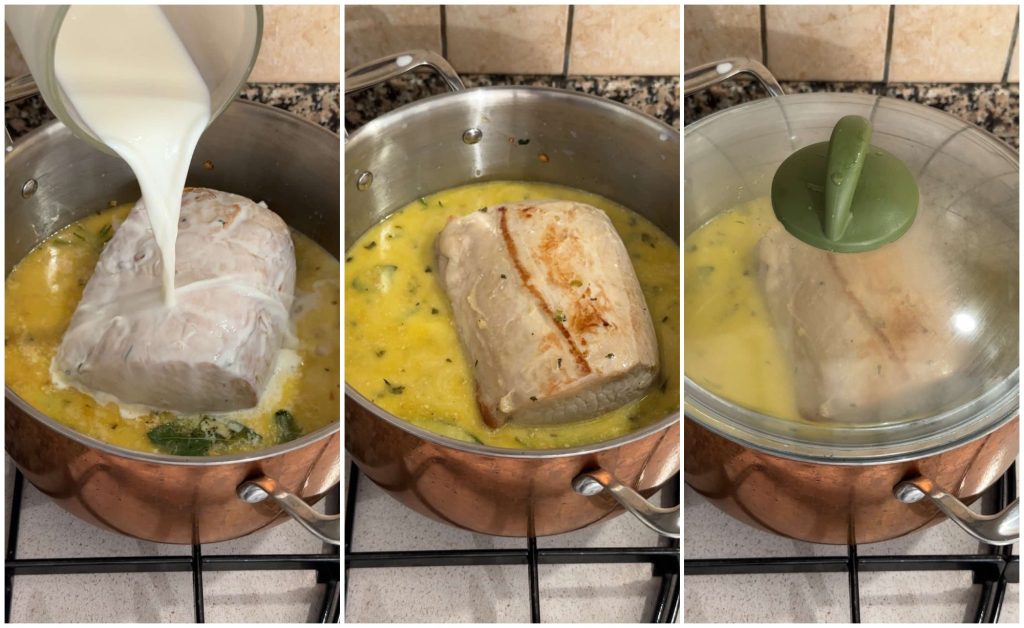 capocollo de porco ao leite