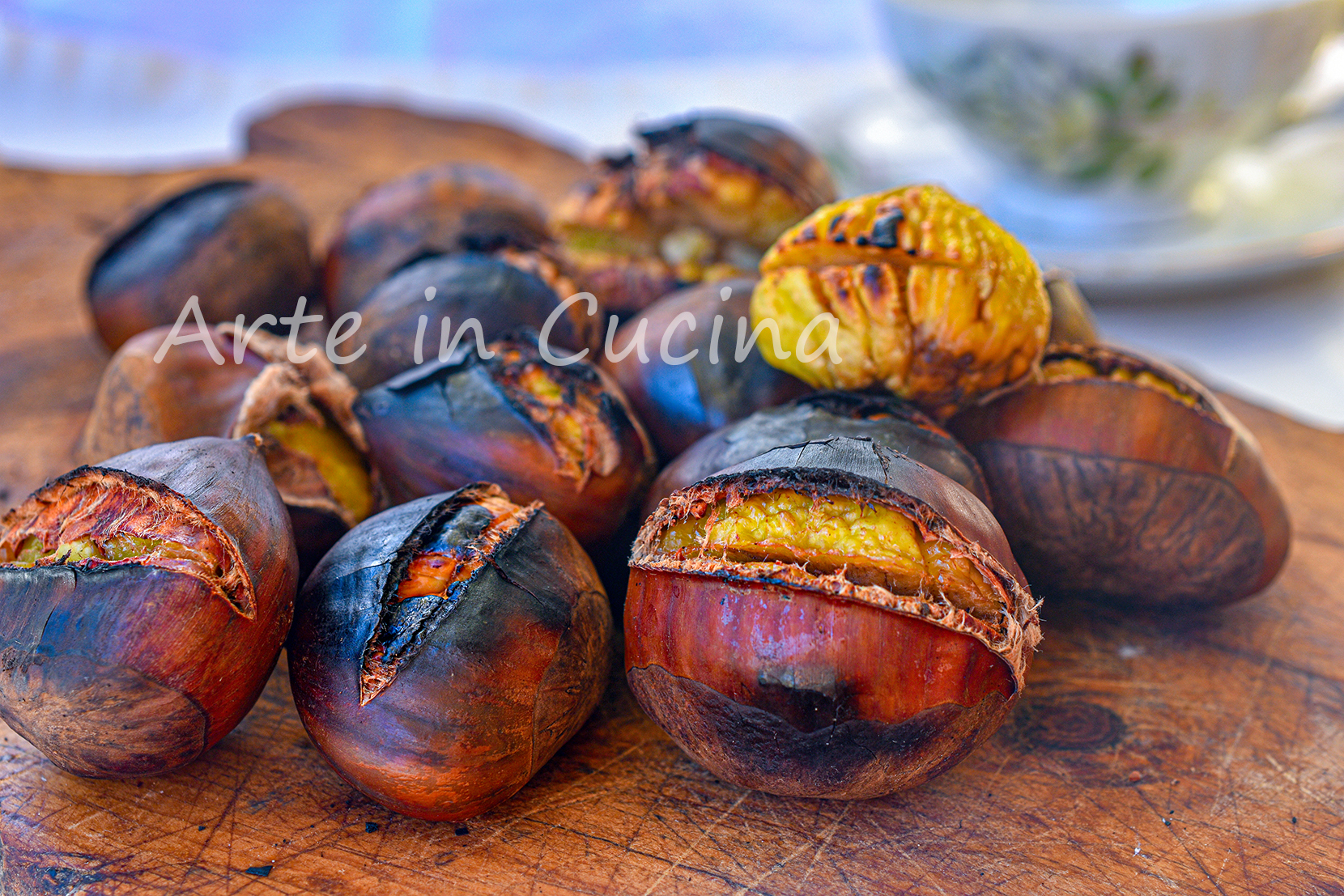 Castanhas na frigideira antiaderente macias