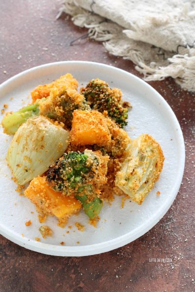 cozinhe os legumes na fritadeira sem óleo por 15 minutos e sirva