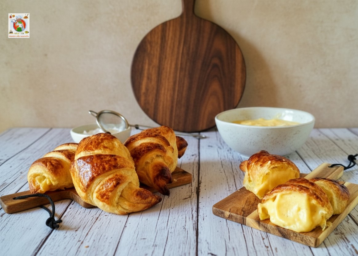 Croissants rápidos com creme: a receita esperta para uma sobremesa ultra deliciosa.