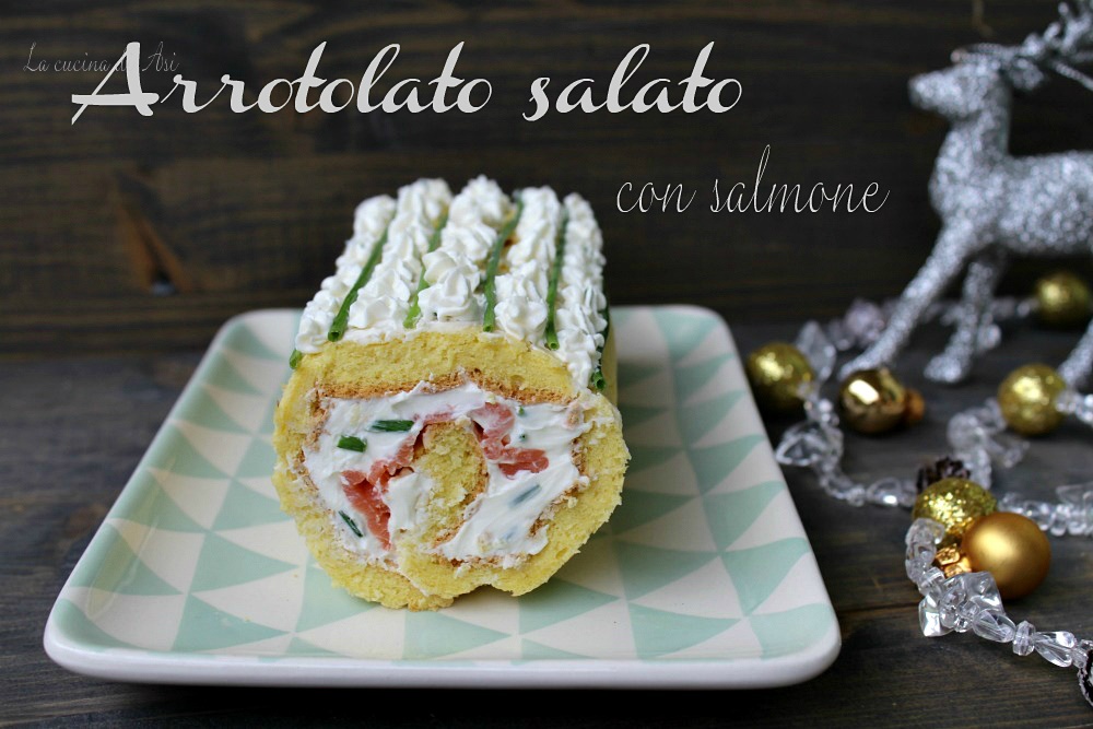 Enrolado salgado com salmão