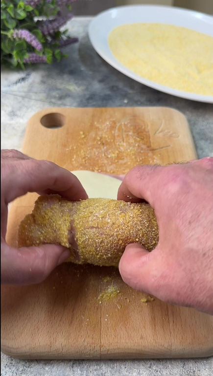 espetinhos de rolinhos de frango