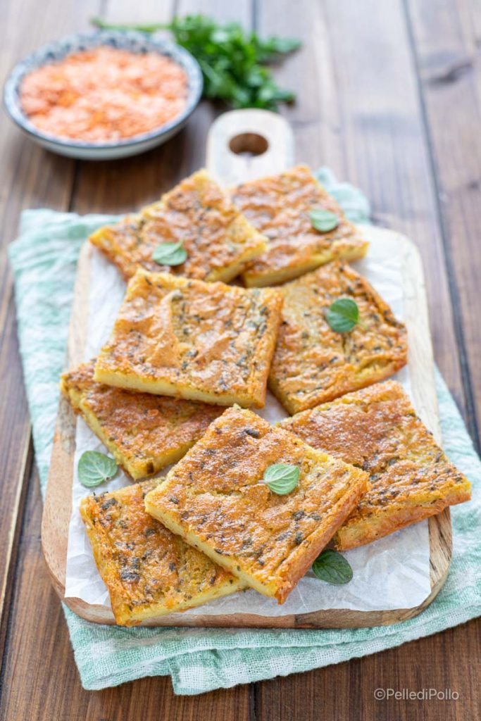 focaccia com farinha de lentilhas vermelhas