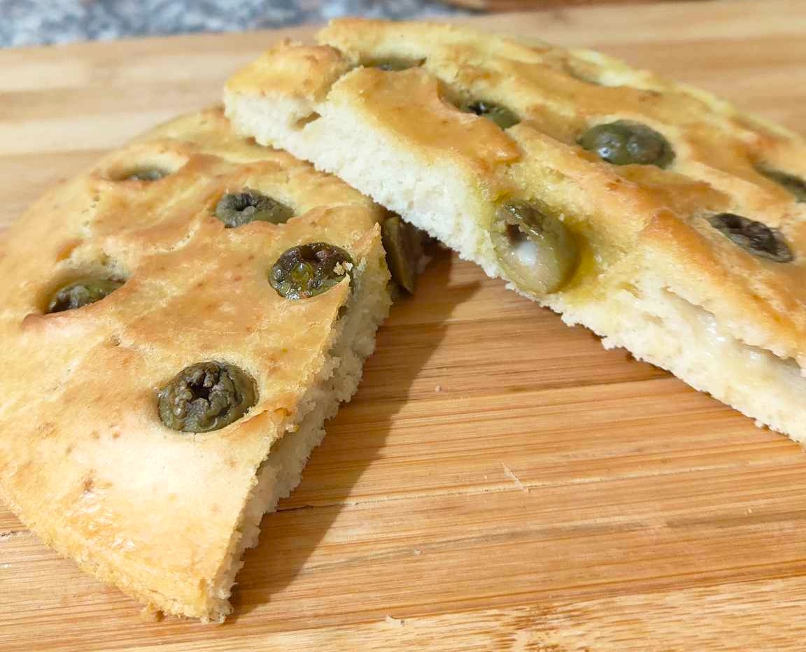 FOCACCIA COM MASSA LÍQUIDA na airfryer