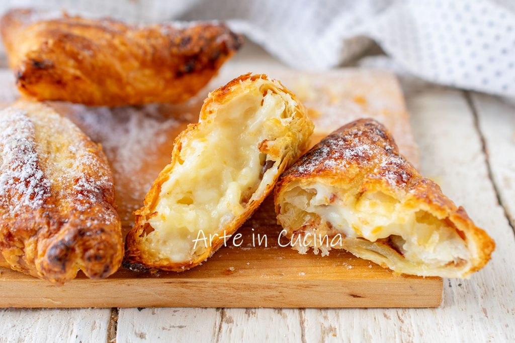 Folhados rápidos com creme de confeiteiro