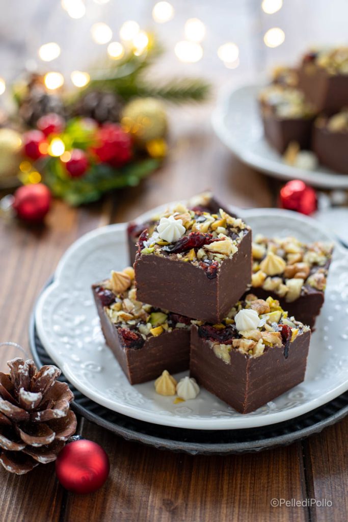 fudge com frutas secas