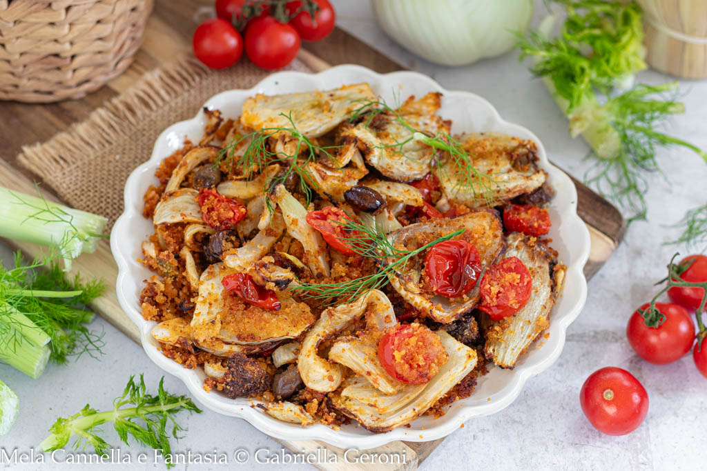 Funcho gratinado na air fryer ou no forno