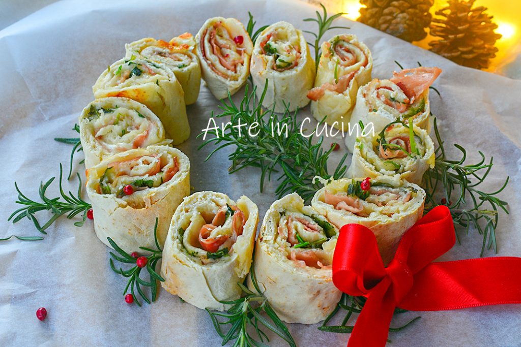 Guirlanda de Natal rústica speck e provolone