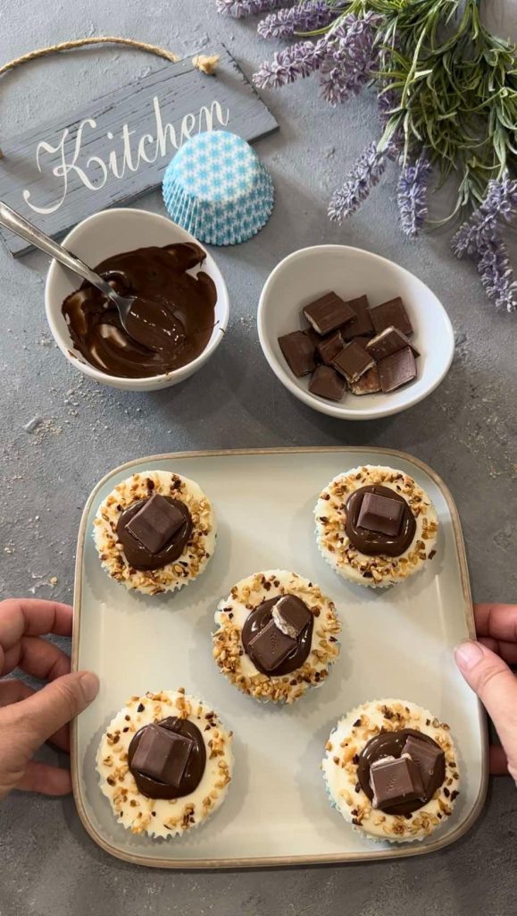 mini cheesecake com Nutella