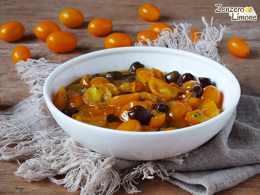 molho de tomatinhos amarelos