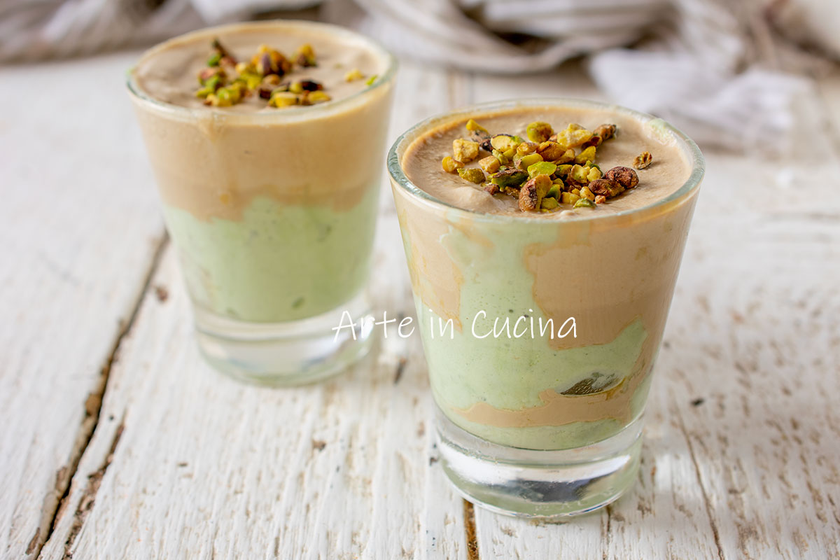 Mousse de pistache e café doce de colher