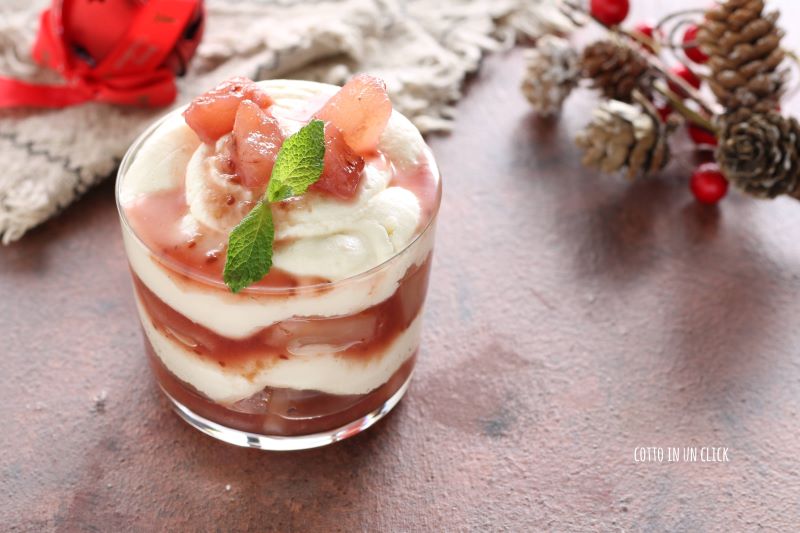 crema mascarpone com peras ao rum
