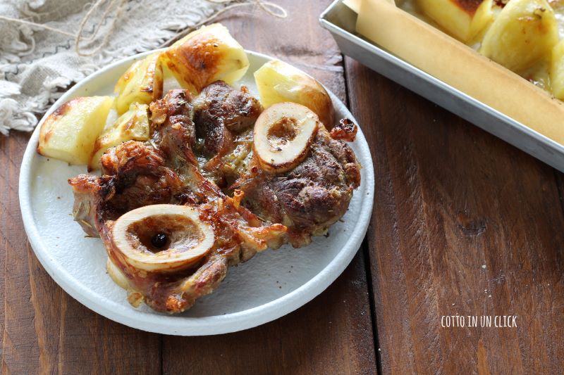 ossibuchi com batatas assadas