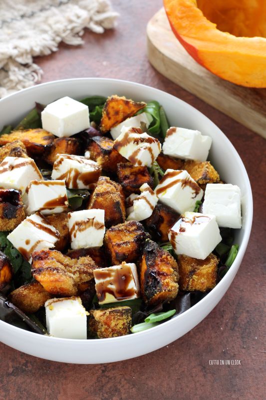 salada de abóbora e feta