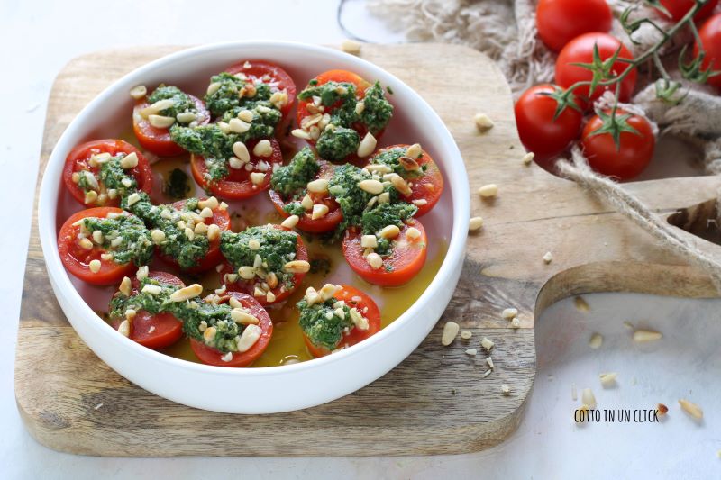 tomatinhos marinados, muito fáceis e saborosos