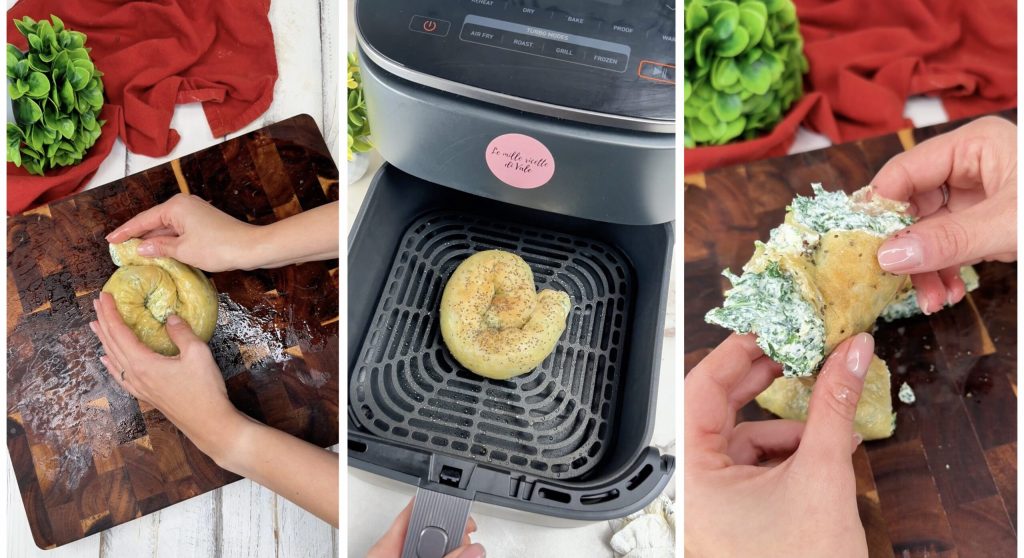 Mhancha com folhas de arroz recheadas com ricota e espinafre