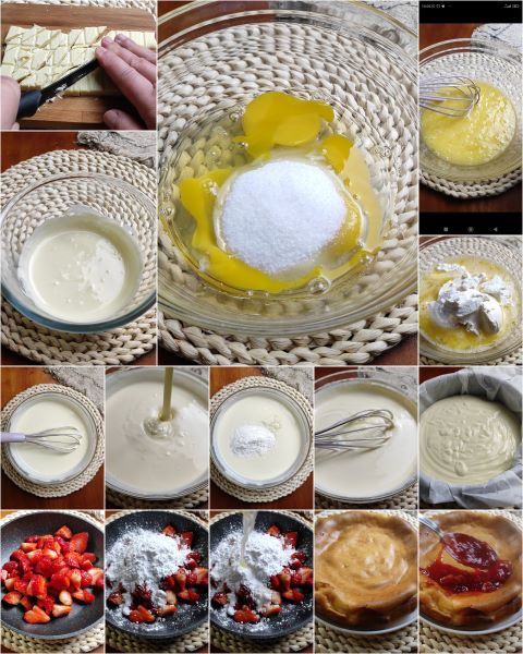 preparação da cheesecake sem base
