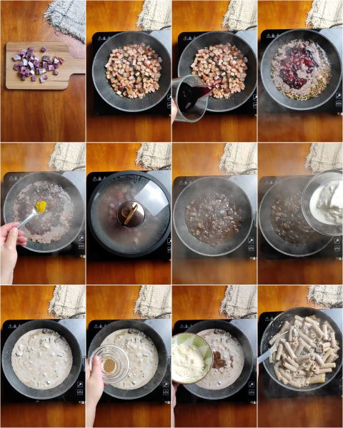 preparazione della pasta al Barolo