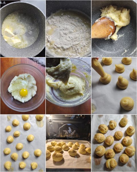 preparação da massa choux