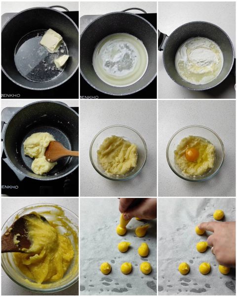 preparação da massa choux