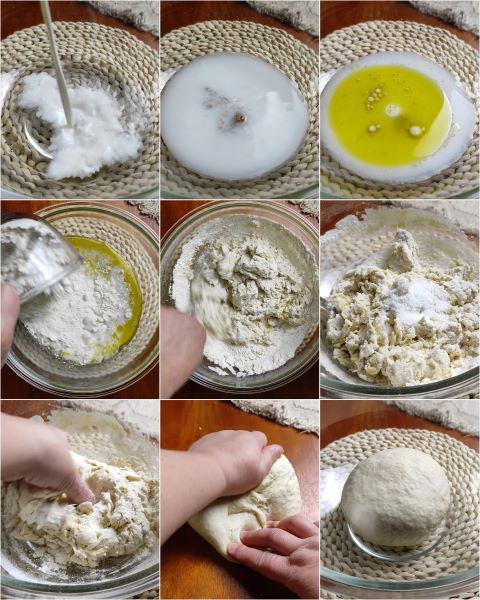 preparação da massa das pizzinhas