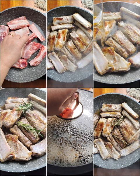 preparação das costelas de porco ao vinagre