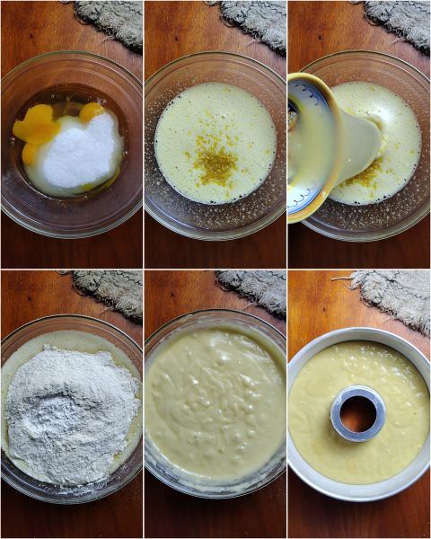 preparação do bolo de limão fofo