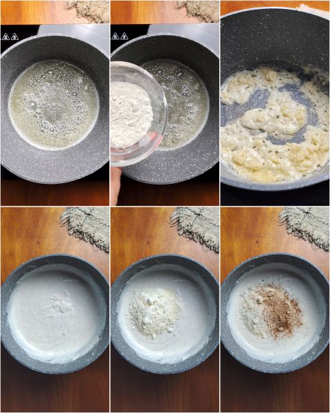 preparação do molho bechamel