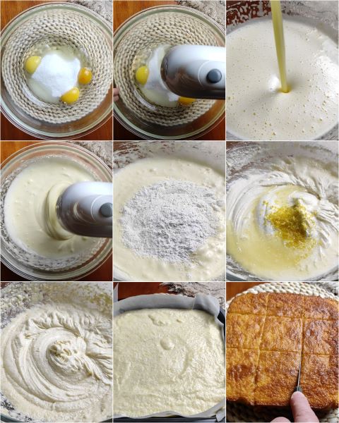 preparação dos brownies de limão