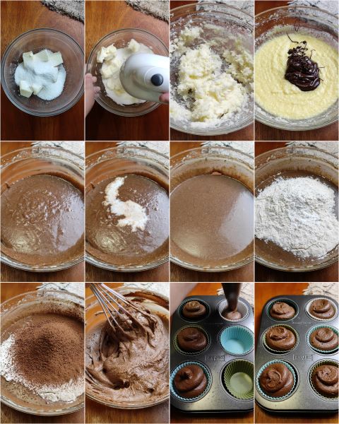 preparo dos cupcakes de Dia dos Namorados