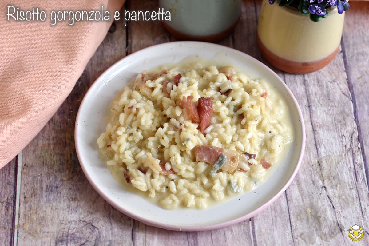 Risoto gorgonzola e pancetta