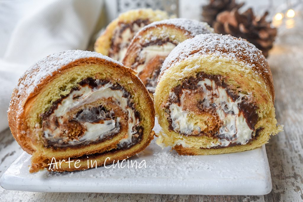 Rolinhos de pandoro, Nutella e creme de leite