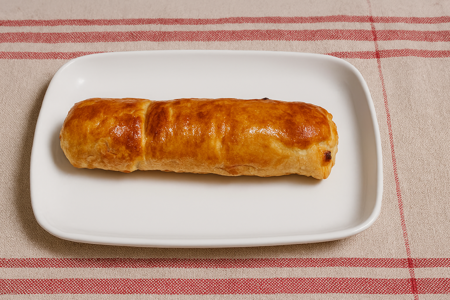 Rolo de massa folhada na fritadeira sem óleo