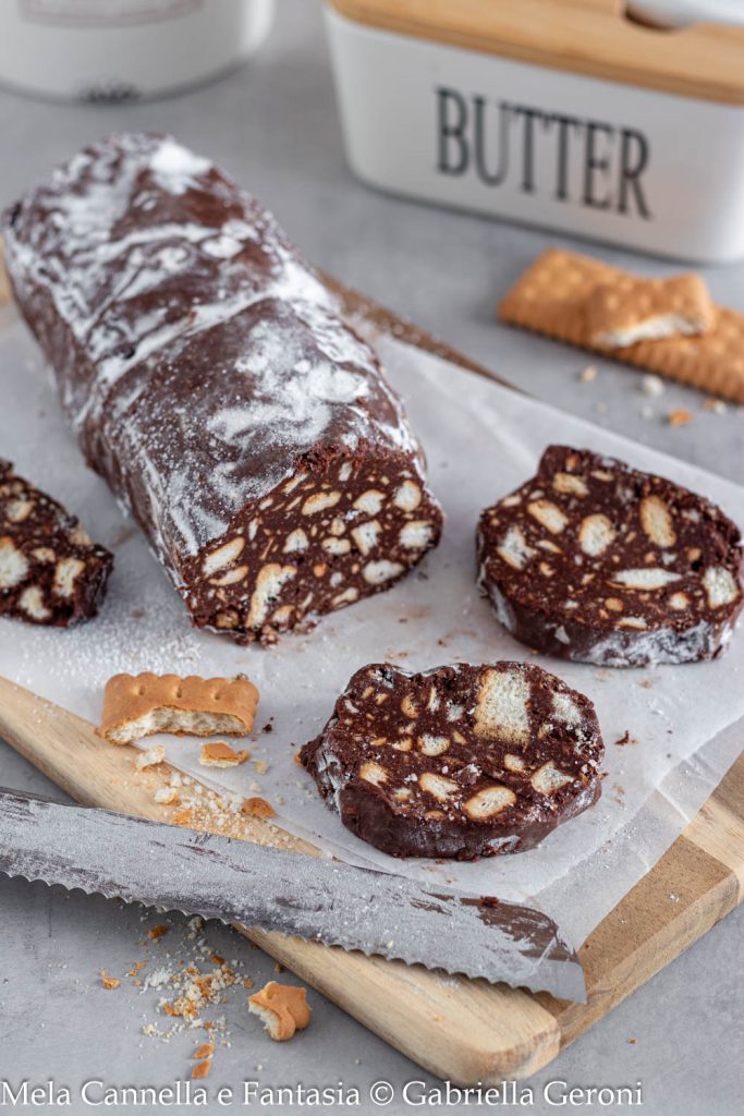 salame de chocolate sem ovos