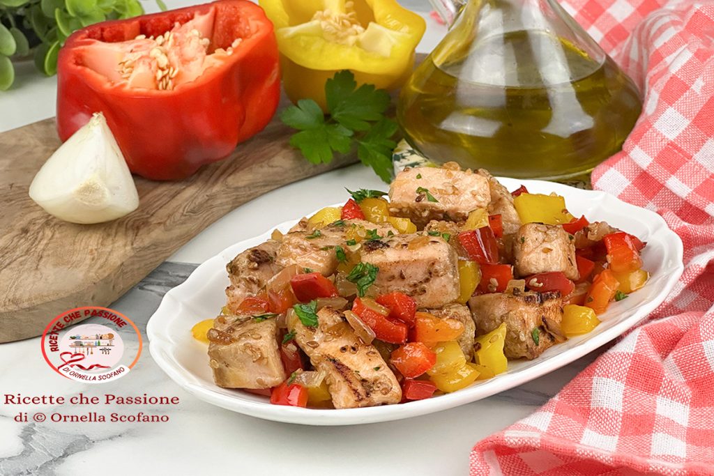 receita de salmão com pimentões ao molho de soja