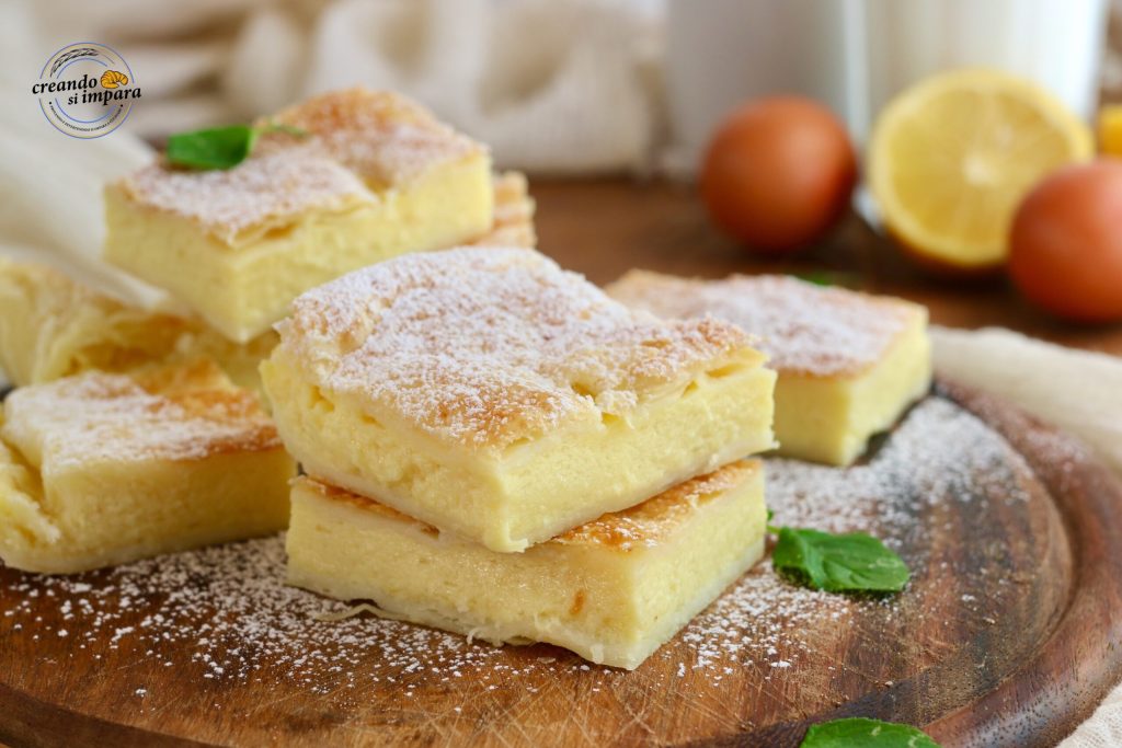Torta scendiletto com creme de limão