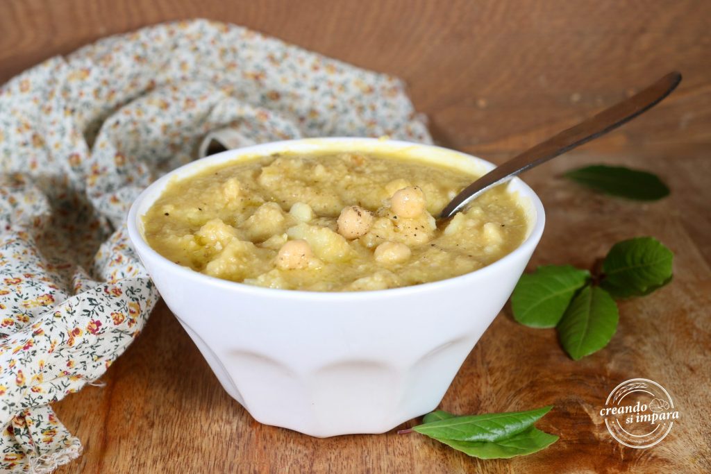 sopa de grão-de-bico e batata