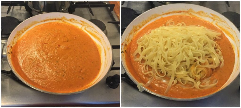 tagliatelle cremosas berinjela